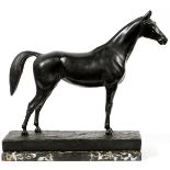 ROCHARD (1906-1984), SIGNED BRONZE SCULPTURE, H 15", W 18", HORSESculpture depicting a
