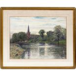 EDMUND H. GARRETT, (AMER. 1853 - 29) WATERCOLOR H 14" W 18" STRATFORD-ON-AVONSigned lower left.