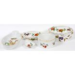 ROYAL WORCESTER "EVESHAM" SERVING PIECES, 5Covered casseroles 10" and 9 1/4", oval open serving dish