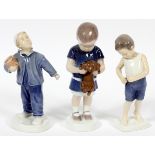 BING AND GRONDAHL PORCELAIN FIGURES, 3 PCS., H 6"- 7"Including numbers 1747, 1759, 2251. Measuring