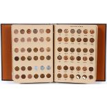 U.S.LINCOLN COINS, WHEAT VG-8 TO B.U.,1909-58, MEMORIAL UNCIR-PRF.,1959-1991, ETC BROWN FOLDER (