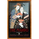 GILBERT & SULLIVAN MIKADO, POSTER PRINT, H 34 1/2", W 20 1/2",Framed under glass.- For High