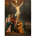 OLD MASTER 19TH.C.RELIGIOUS PAINTING H 36" W 26"Not signed. Scene of crucifixion. Not framed.