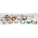 ENGLISH & ITALIAN PORCELAIN TEA CUPS & SAUCERS, 36 PIECES (18 SETS)Mostly English, as well as 1