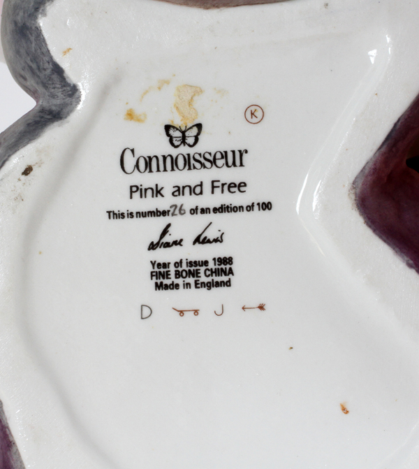 CONNOISSEUR OF MALVERN, LIMITED EDITION, BISQUE PORCELAIN, CENTERPIECE, #26/100, SIGNED, H 15", L - Bild 3 aus 3