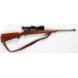 J. C. HIGGINS, BELGIAN MADE, MODEL 50, BOLT ACTION RIFLE, .270 WIN CAL, #17899, AND SCOPE, C1955,