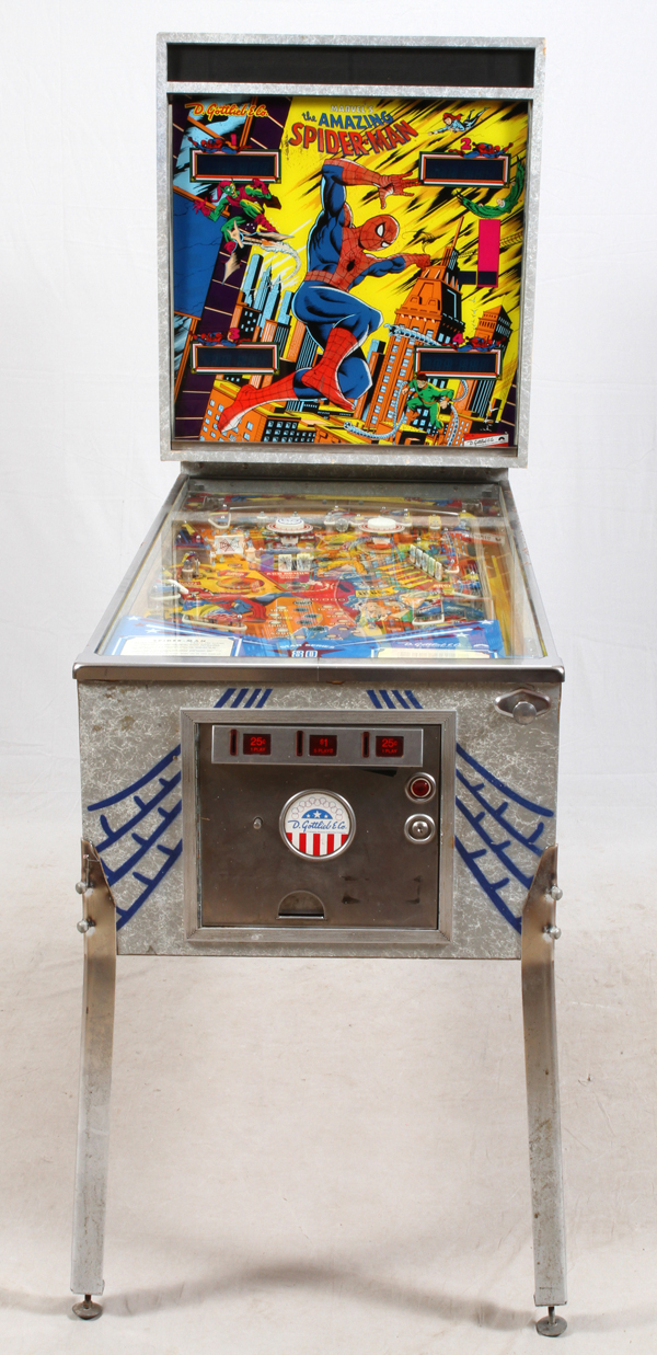 D. GOTTLIEB & CO, SPIDERMAN PINBALL MACHINE, H 73", W 28", D 58"D. Gottlieb & Co. "Marvel's The