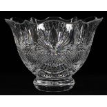 WATERFORD "TIMES SQUARE COLLECTION" CRYSTAL BOWL, H 8", DIA 11.5"Acid mark "Times Square 2007'.