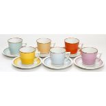 ROYAL COPENHAGEN PORCELAIN DEMITASSE CUPS & SAUCERS, TWELVE PIECES (SIX SETS)Including 6 demitasse