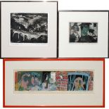 DAVID FRAISER DRIESBACH (AMERICAN, B. 1922), VARIOUS MEDIA GRAPHICS, 5, H 6" TO 13", W 5" TO 25"