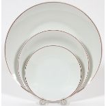 ROSENTHAL PORCELAIN SERVICE, 32 PIECESIncludes 11 dinner plates, Dia.10 1/2", 10 bread and butter