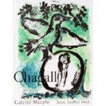 MARC CHAGALL PRINT, H 27.5", L 20.75", GALERIE MAEGHTDated 1962. Unframed.Good condition. JMF- For