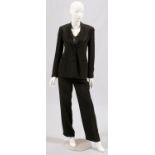 GIORGIO ARMANI BLACK TUXEDO PANTSUIT, SIZE 42Including a black tuxedo style jacket and matching