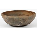 THREE RIVERS POLYCHROME TERRACOTTA BOWL, DIA 10 3/4"Polychrome decoration about the well, measures
