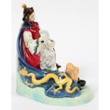 ROYAL DOULTON FIGURINE, LES FEMMES FATALES, 'EMPRESS DOWAGER', H 8"by Peggy Davies with its box HN