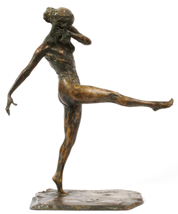 PRINCE PAOLO TROUBETZKOY (RUSSIAN, 1866-1938), BRONZE SCULPTURE, 1914, H 14", W 8", D 5", "LADY - Image 4 of 8
