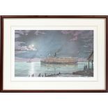 ROBERT MCGREEVEY, PUT-IN-BAY GREAT LAKES STEAMER EXCURSION SHIP, C.1988, H 14" W 24" "LAKE ERIE