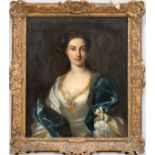 ATT. TO JOSEPH HIGHMORE (ENGLISH, 1692-80), OIL ON CANVAS, H 30", W 25", LADY MARTHA