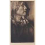 EDWARD S. CURTIS, PHOTOGRAVURE BY JOHN ANDREW & SON, "VASH GON-JICARILLA, NATIVE AMERICAN" (PLATE