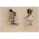 AFTER EDGAR DEGAS, FACSIMILES OF DRAWINGS, 20TH C. FACSIMILES OF DRAWINGS, 20TH C., PAIR, PAPER: H