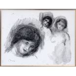 PIERRE-AUGUSTE RENOIR (FRENCH, 1841-1919), LITHOGRAPH ON PAPER, H 9", W 11.2", "LA PIERRE AUX