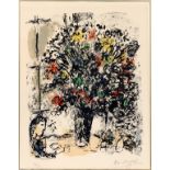 MARC CHAGALL (FRENCH/RUSSIAN, 1887-1985), COLOR LITHOGRAPH ON PAPER, 1973, 18/50, H 19.5", W 15.