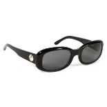 CARTIER BLACK SUNGLASSESWith silver tone accents at the frame. Together with case.- For High