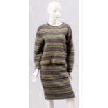 MISSONI AND LOUIS FERAUD SKIRTS AND SWEATER, SIZE 8The Missoni, matching skirt and sweater suit,