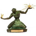 MARSHALL M. FREDERICKS (AMERICAN, 1908-1998), BRONZE SCULPTURE, H 10 1/2", W 13", D 5", "SPIRIT OF