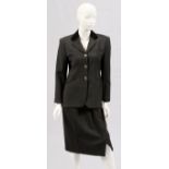 LAUREN, RALPH LAUREN & DANA BUCHMAN ENSEMBLE, SIZE 12Grey wool suit jacket by Lauren, Ralph