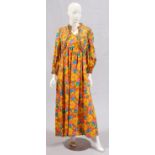 ELINOR SIMMONS FOR MALCOLM STARR VINTAGE CHIFFON DRESS AND BOLERO JACKET, SIZE 8Bright floral