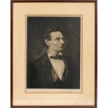 FREDERICK REYNOLDS (1882-1945), MEZZOTINT OF ABRAHAM LINCOLN, H 21", W 15 1/2"Matted and framed