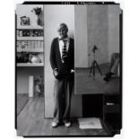 ARNOLD NEWMAN, GELATIN SILVER PRINT, "DAVID HOCKNEY, LONDON", 1978, H 9 1/4", W 7 1/4"Signed lower