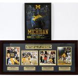 PHOTOS, T. BRADY, D. HOWARD, C. WOODSON, B. EDWARDS; 100TH GAME, MICHIGAN STADIUM; UNIVERSITY OF