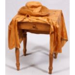 LIVIO DIMARCHI (ITALIAN, B. 1943), WOOD SCULPTURE, TABLE WITH HAT, H 29", W 23", D 23"Signed and