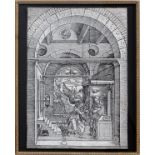 ALBRECHT DURER, WOODCUT LAID ON PAPER, H 11 3/4", W 8 3/8", "THE ANNUNCIATION"- For High