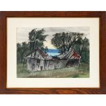 AMERICAN WATERCOLOR ON PAPER, MID-LATE 20TH C., H 16", W 23", NORTHERN MICHIGANNo signaturre. Framed