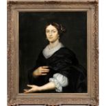 OLD MASTER PAINTING ATT. TO OTTO HOYNCK (DUTCH, 1630-1680), H 34", W 38", PORTRAIT OF LADYOil on