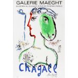 MARC CHAGALL PRINT, H 30.25", L 20.25" GALERIE MAEGHTDated 1972. UnframedGood condition. JMF- For