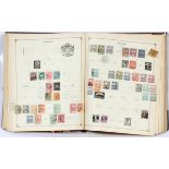 UNITED STATES AND INTERNATIONAL POSTAGE STAMP ALBUM CANCELED SINGLES, HINGED, NG, PARTIAL SETS,AS-IS