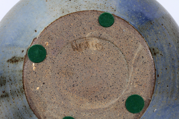ART POTTERY COVERED JAR, H 10", DIA 10"Appears to be signed by Nesting on the underside.appears in - Image 3 of 3
