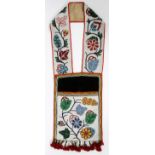 NATIVE AMERICAN, OJIBWAY BANDOLIER BAG, C. 1890, H 45 1/2", W 15", D 1 3/4"Anonymous Native American