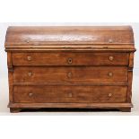 FLEMISH HUMP BACK ANTIQUE TRUNK 17/18 CENTURY, H 30", L 48", D 24"Having three full width faux