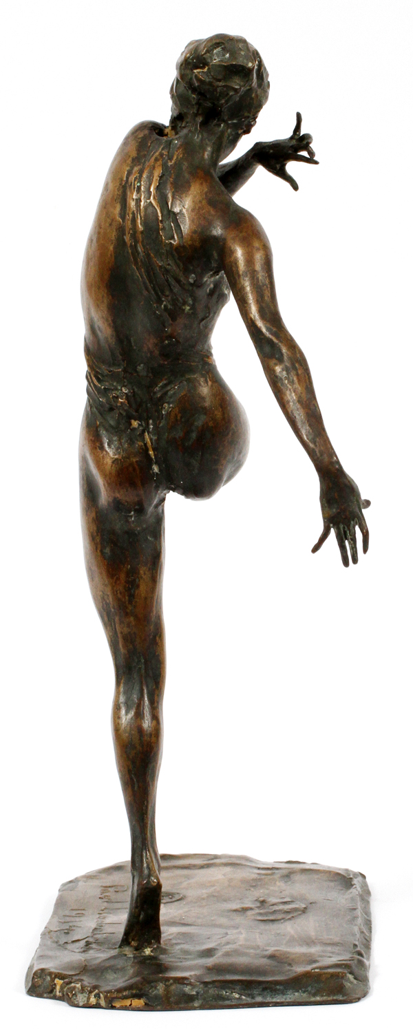PRINCE PAOLO TROUBETZKOY (RUSSIAN, 1866-1938), BRONZE SCULPTURE, 1914, H 14", W 8", D 5", "LADY - Image 5 of 8