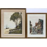 FRENCH ETCHINGS: CALLES AND LEGARF TWO H 18" - 21"Published by Society Les Graveurs signed Calles,