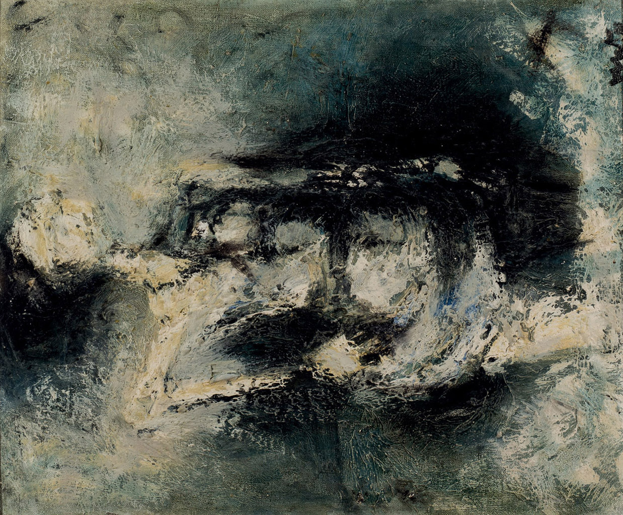 VENTO RUIZ, JOSÉ (1925 - 2005). "Figura". Óleo sobre lienzo. 46 x 38 cm. Firmado en el ángulo