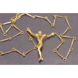 Yellow gold Christ pendant