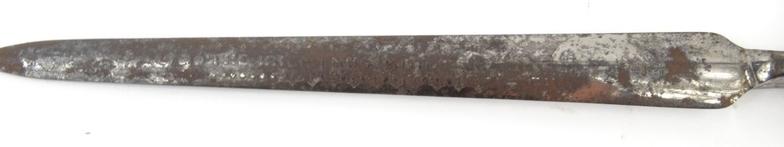 Steel Irish thug fighting knife by W. Thornhill & Co London, with sheath, 23cm long : For - Image 3 of 11