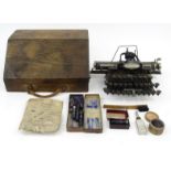 Blickensderfer No. 5 typewriter, made in the USA, housed in an original oak box, together with