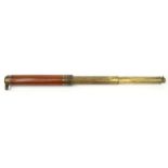 Victorian two drawer brass day and night telescope, Carpenter, 24 Regent Street, London, 88cm long